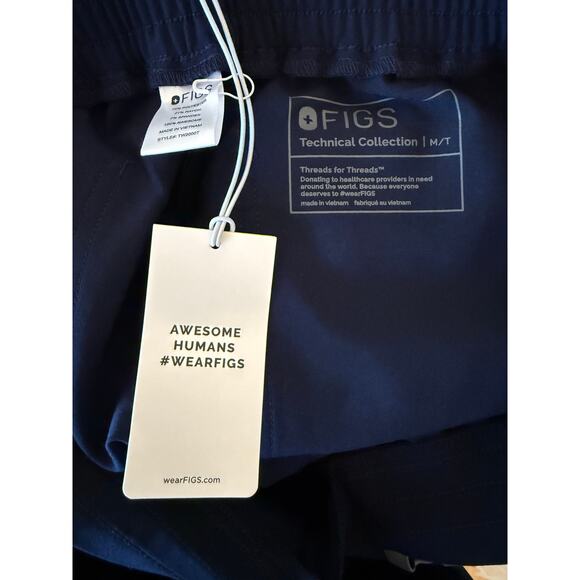 FIGS Yola Skinny Scrub Pants Navy Size M Tall‎ NWT Technical Collection - Picture 4 of 5